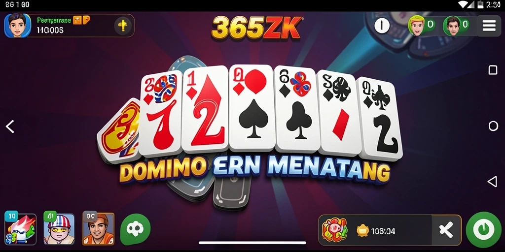 Screenshot 365ZK memperlihatkan momen seru dalam permainan Domino.