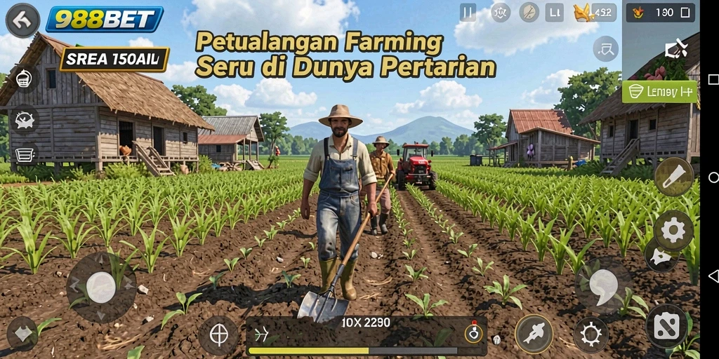 Tampilan menakjubkan dari gameplay Farming 988BET.