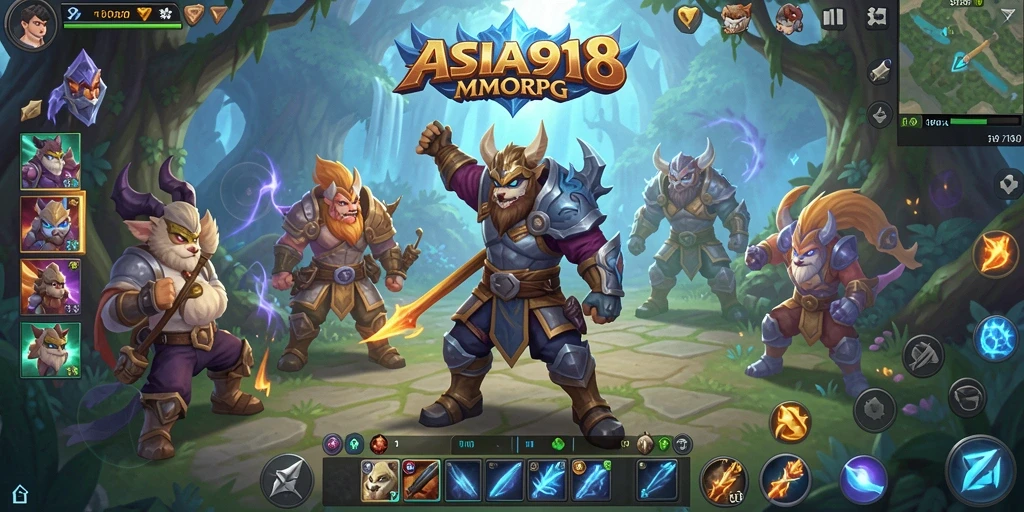 Tampilan gameplay ASIA918 dengan petualangan seru dalam dunia MMORPG.