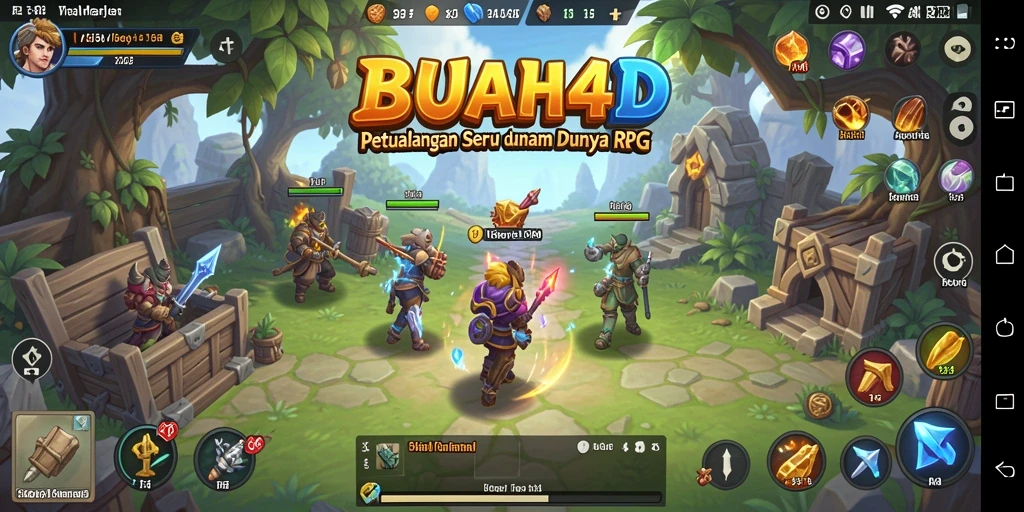 Tampilan gameplay RPG BUAH4D yang mengasyikkan dan penuh aksi.
