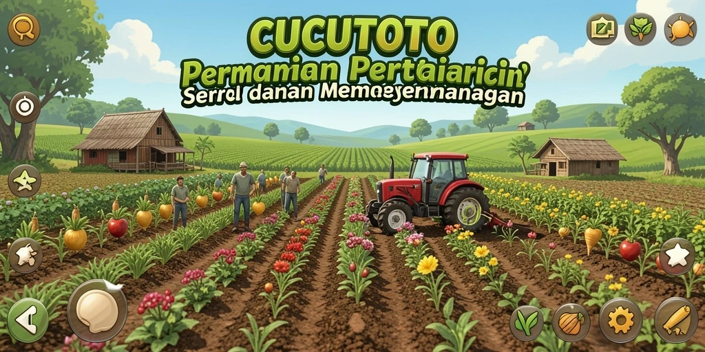 Tampilan menarik gameplay pertanian di CUCUTOTO