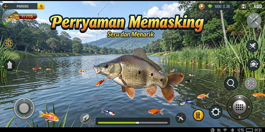 Tangkapan ikan yang besar dalam gameplay F32 yang mendebarkan.