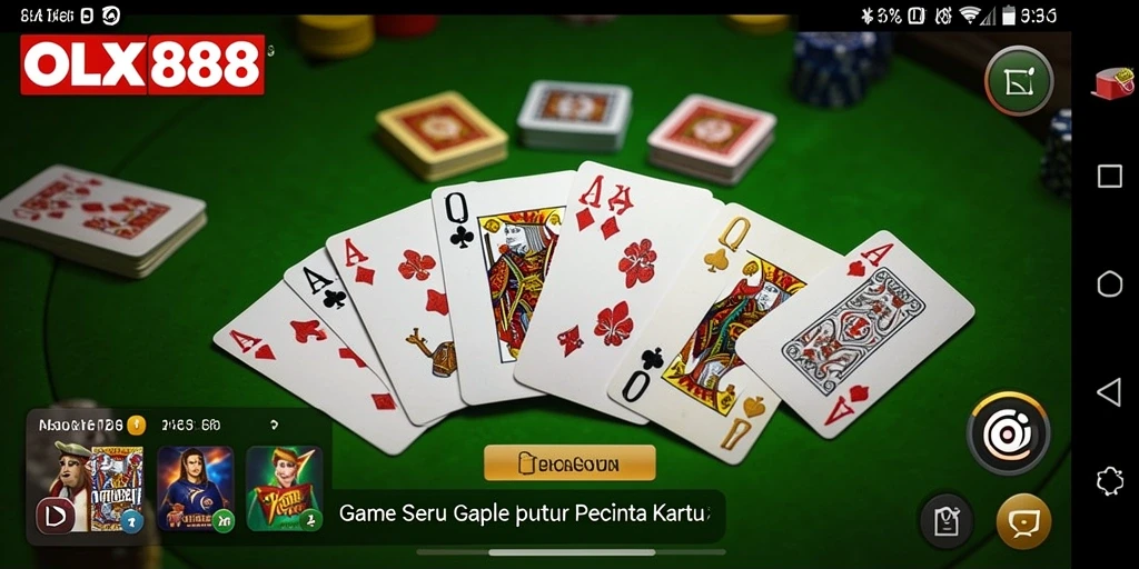 Tangkapan layar OLX888 menampilkan gameplay seru Gaple yang mengasyikkan.