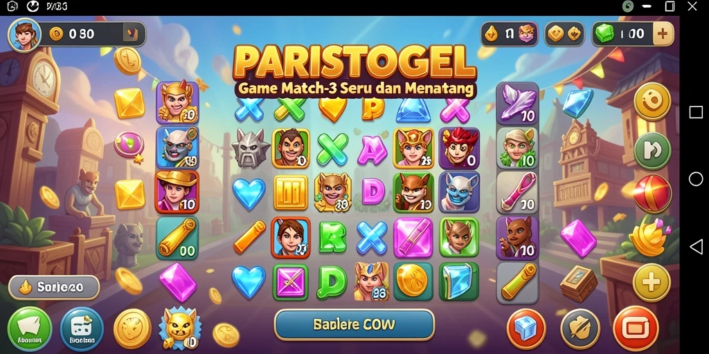 Tampilan menarik dari gameplay PARISTOGEL yang penuh warna.