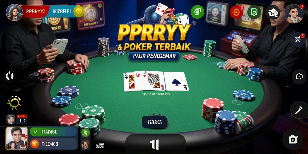 Screenshot gameplay PPRRYY yang menunjukkan aksi poker yang seru.