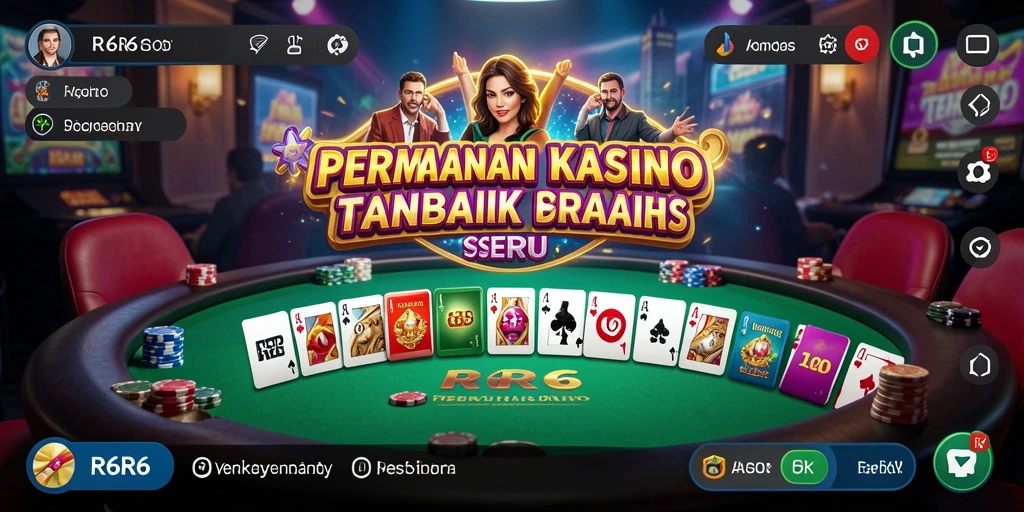 Screenshot gameplay R6R6 menampilkan suasana kasino yang menarik.