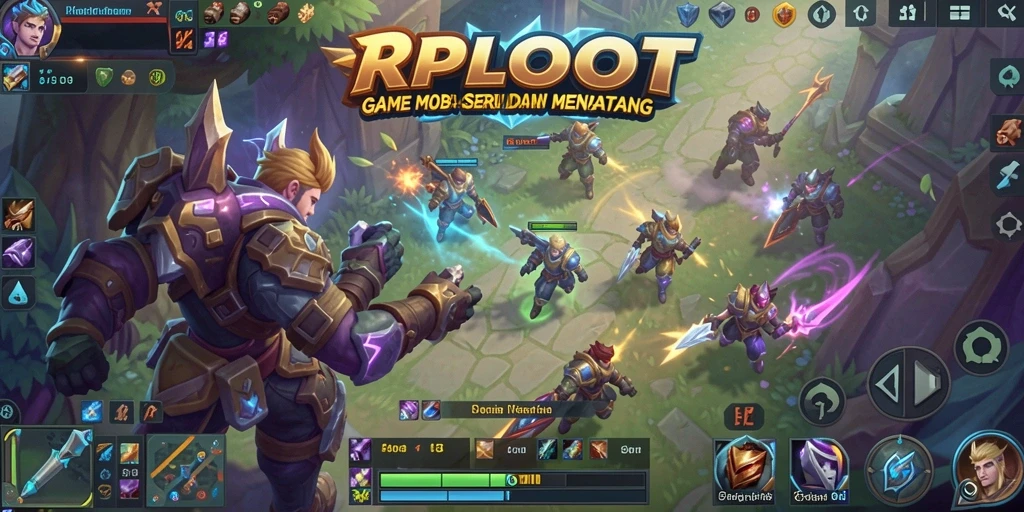 Tampilan gameplay RPLOOT dalam aksi seru MOBA.