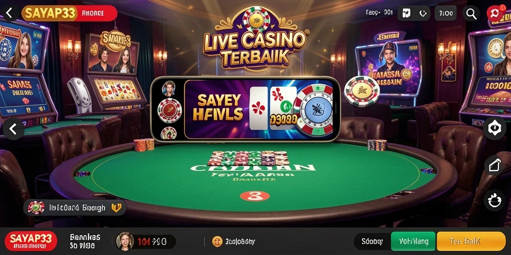 Tampilan gameplay Live Casino yang menarik dan interaktif.