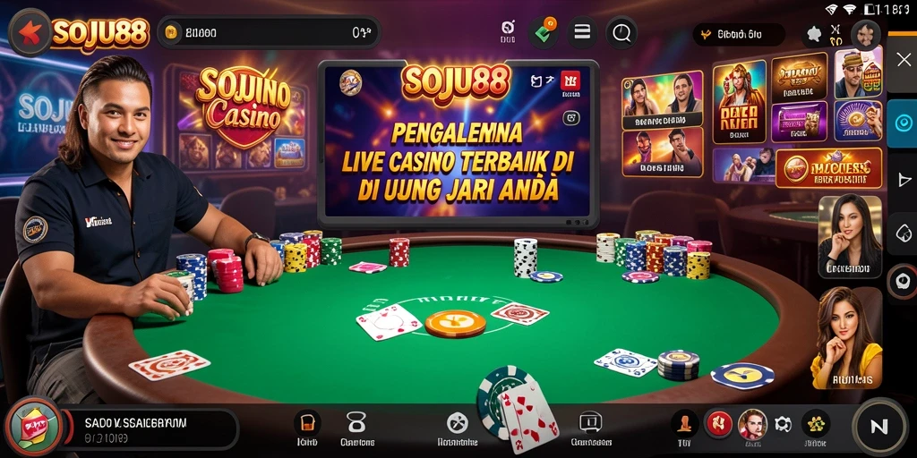 Tampilan permainan Live Casino menarik dan interaktif di SOJU88.