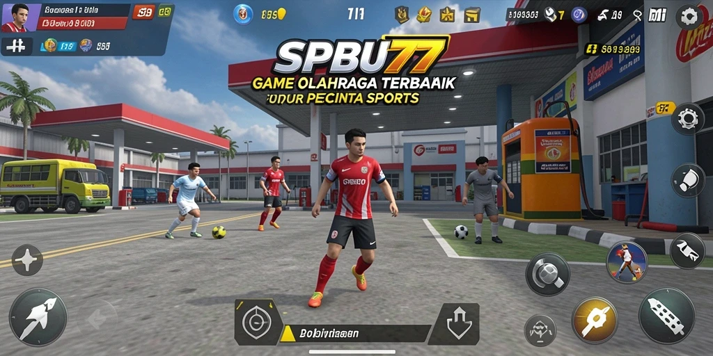 Screenshot gameplay SPBU77 dengan action olahraga yang mendebarkan.