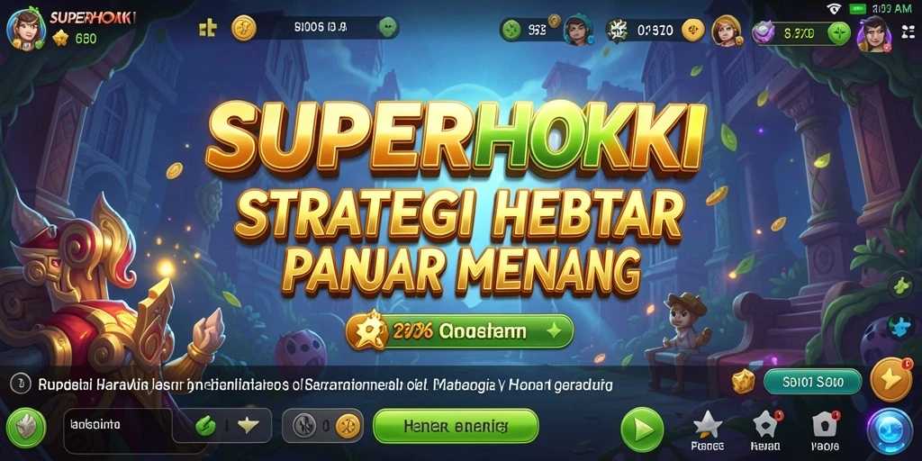 Tangkapan layar SUPERHOKI menampilkan keseruan pertempuran strategi.