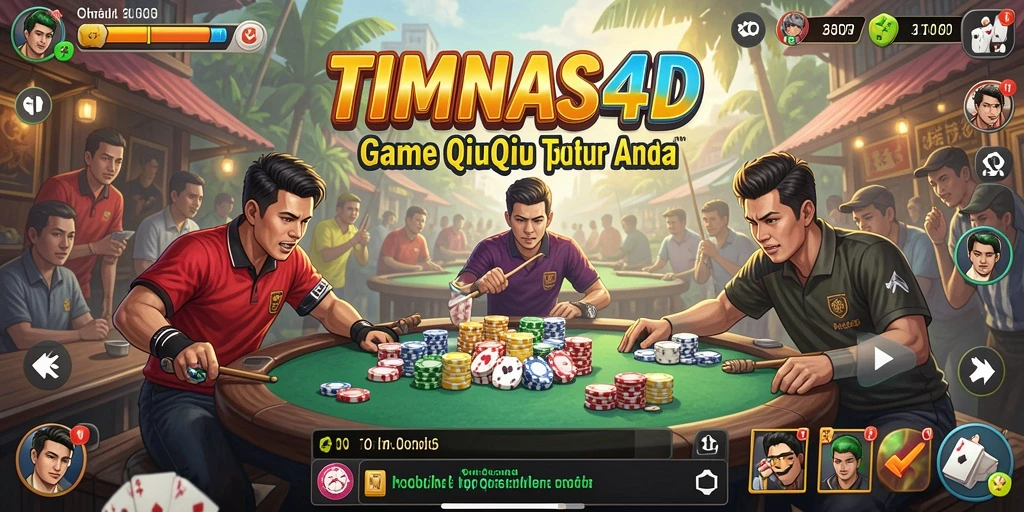 Tampilan menarik dari gameplay QiuQiu di TIMNAS4D.